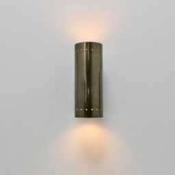 Mid Century Modern Brass Wall Sconce Cylinder Lamp - thumbnail 1