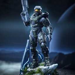 Guardian Of The Frontier - Sci-Fi Super Armoured Soldier Master Chief Resin Figure 16K - thumbnail 2