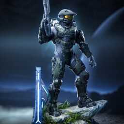 Guardian Of The Frontier - Sci-Fi Super Armoured Soldier Master Chief Resin Figure 16K - thumbnail 3