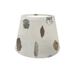 Handmade Cream Feather Design Lampshade, Empire Pendant Shade, UK Made - thumbnail 1