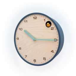 Modern Cuckoo Clock - Wind With Amber Bird & Mold Green Hands - thumbnail 2