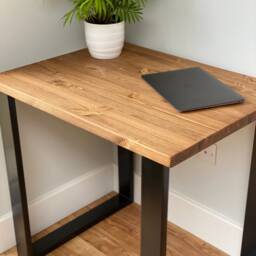 Ly // Stylish Wood Desk With Metal Legs - thumbnail 3