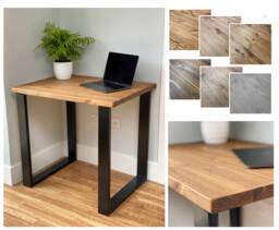 Ly // Stylish Wood Desk With Metal Legs
