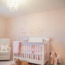 Wooden Name Sign, Nursery Name, Baby , Gold Wood Kids Name, Glitter Name - thumbnail 3