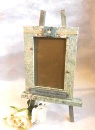 Newlywed Frame - Memories 4x6 Picture & Easel Set Unique Wedding Gift Artistic Photo Display Family Moments - thumbnail 1
