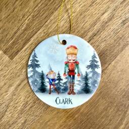 Personalised Nutcracker Ballerina Ceramic Christmas Bauble - thumbnail 4