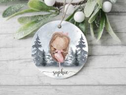 Personalised Nutcracker Ballerina Ceramic Christmas Bauble - thumbnail 3