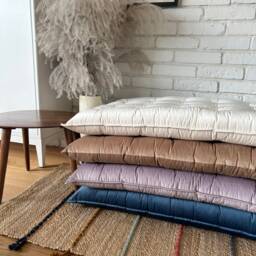 Floor Cushion, Baby Room Decoration, Velvet Floor Pillows, Kids Nursery Pillow, Girl Mat, Bench Cushion - thumbnail 2