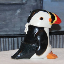 Penguin in Puffin Costume Figure/ Ornament - thumbnail 2