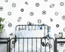 Sports Wall Decals - Decor, Nursery Decals, Kids Room Stickers - thumbnail 1