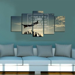 Proverbs 35 #2 Niv Trust in The Lord With All Your Heart Scripture Art, Framed Bible Verses, Religious Framed Art, Wall Hangings, Christian - thumbnail 2