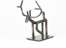 Bow Hunter Metal Art - Metal Art Hunting Figurine Railroad Spike & Arrow Deer - thumbnail 3