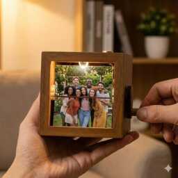 Personalized Classmate Photo Flipbook Frame, Graduation Box With Light, University Friend Group Box, Keepsake - thumbnail 4