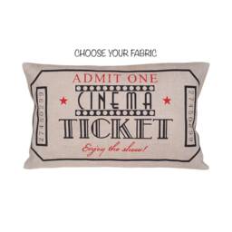 Cinema Decor, Linen Cushion, Pillows With Sayings, Cinema, Decorative For Couch, Pillow Cover, Movie Lover, Home Theater Decor - thumbnail 2