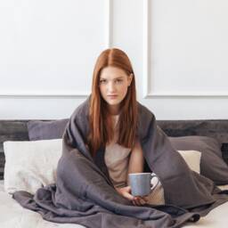 Linen Weighted Blanket, Sensory A Heavy Comforter With Glass Bead Filling, Adult Blanket Sleep Aid Anxiety Better - thumbnail 3