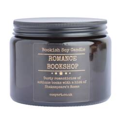 Romance Bookshop Scented Soy Candle Rose, Amber, Sandalwood - 180Ml - thumbnail 3