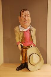 John Wayne Sculpture, Gifts, Handmade Paper Mache Figure - thumbnail 1