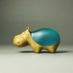 Duo Hippopotamus Sculpture - 16 - thumbnail 1