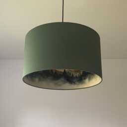 "Lampshade ""Forest in The Mountains-Moss Green" - thumbnail 2