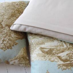 Pillow Case 40x40cm Made Of Linen Toile De Jouy French Country Style Scene Cushion Cover Bedroom Decoration - thumbnail 3