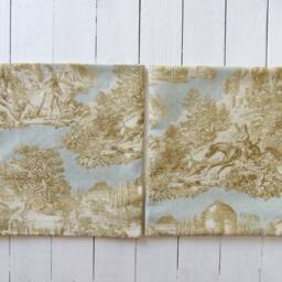Pillow Case 40x40cm Made Of Linen Toile De Jouy French Country Style Scene Cushion Cover Bedroom Decoration - thumbnail 4
