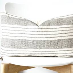 Cream Black Striped Pillow Cover - thumbnail 2