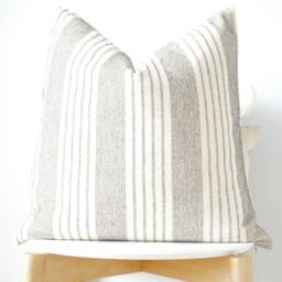 Cream Black Striped Pillow Cover - thumbnail 3