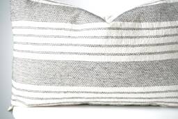 Cream Black Striped Pillow Cover - thumbnail 1