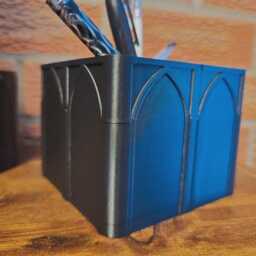 Gothic Pen Pot/Make-Up Brush Desk Tidy Organiser V2 - thumbnail 2