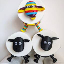 Funny Sheep Toilet Roll Holder Choose , Rainbow Or Black, Mix & Match Your Unique Gift Set. UK Handmade Quirky Eco Friendly Present - thumbnail 2