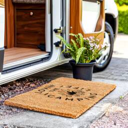 Campfire Door Mat - Camping Doormat The Life For Dad Funny Motorhome Rv Rug Gift Cabin Decor - thumbnail 1