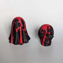 Adopt A Ghost & Skull - Sanguine, Gothic Homeware, Dark Art Jesmonite, Alt Decor - thumbnail 2