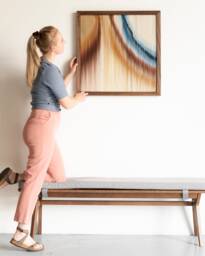 Framed Textile Art Wall Hanging From My New Framed Collection - Rust Iii [Made-To-Order] - thumbnail 1
