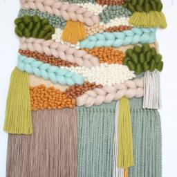 Large Woven Tapestry Wall Hanging Modern Textile Art - thumbnail 3