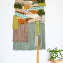 Large Woven Tapestry Wall Hanging Modern Textile Art - thumbnail 2