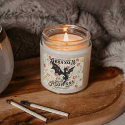You Belong Amongst The Wildflowers Abraxos Candle, Throne Of Glass The Thirteen Dragon, Girly Bookish, Sjm, Fantasy Reader Candle - thumbnail 3