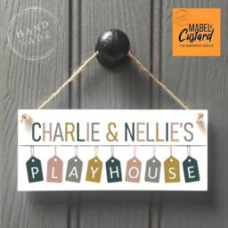 Personalised Playhouse Sign/Playroom Signs Bedroom Fun Kids Personalised Door - thumbnail 1