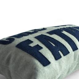 Call Your Father-Felt Throw Pillow , Grey Navy Blue Pillow, Gift For Son, Daughter, Message Christmas - thumbnail 2