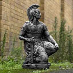 Concrete Roman Soldier Statue Historic Garden Decoration Outdoor Greek Sculpture Ancient Rome Figurine Yard Art Home Lawn Ornament - thumbnail 4