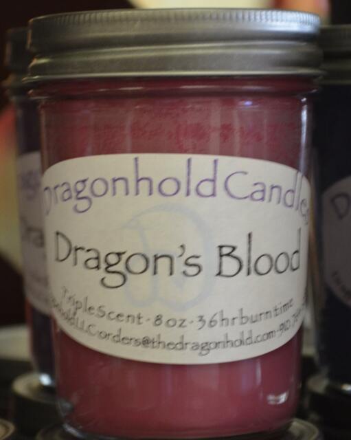 Dragon's Blood Candle Hand Poured, Triple Scented Soy-Paraffin Candle - image 1