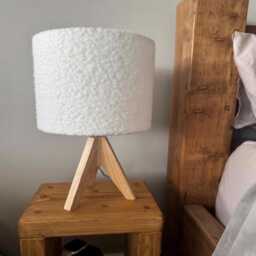 Boucl?? Lampshade - Handmade Nursery Lighting Neutral Children's Room Lamp Shade Ceiling Or Table Cosy Textured Decor - thumbnail 2