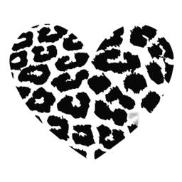 Leopard Heart Wall Sticker - Art Print Texas Vinyl Decal Room Love Decor Pink Stickers Jaguar Wild Skin Removable Bedroom Large Decals - thumbnail 2
