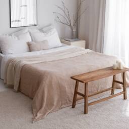 Muslin Cotton Bed Cover, King Size Bedspread, Blanket, Oversize Twin Full Queen Coverlet - thumbnail 1