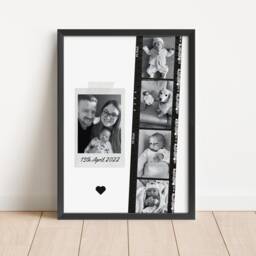 Personalised Baby Photo Strip Print Newborn Keepsake Wall Art - thumbnail 2