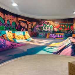 Graffiti Wall Mural - Street Art Wallpaper Skate Park Design Urban Room Decor For Teens & Gamers Removable Peel Stick - thumbnail 2