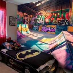 Graffiti Wall Mural - Street Art Wallpaper Skate Park Design Urban Room Decor For Teens & Gamers Removable Peel Stick - thumbnail 3