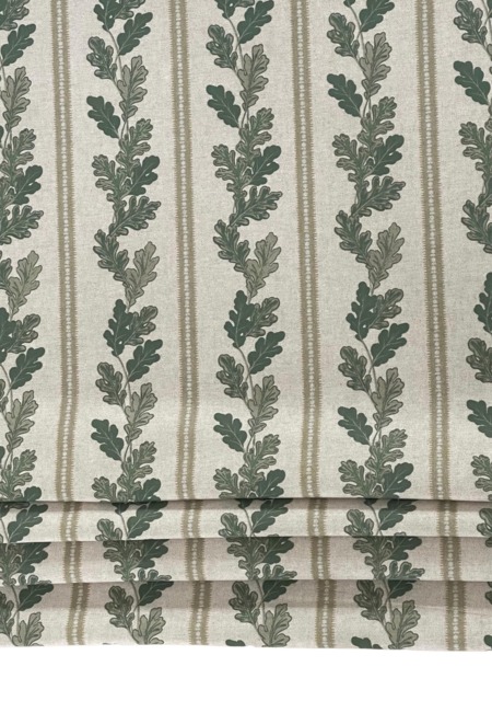 Oak Leaf Roman Blind Custom Made - Linen Look Window Shade - image 1