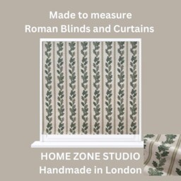 Oak Leaf Roman Blind Custom Made - Linen Look Window Shade - thumbnail 2