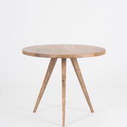 Okko - Reclaimed Round Dining Table, Rustic Kitchen Made Of Solid Oak Wood - thumbnail 3