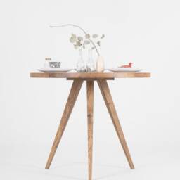 Okko - Reclaimed Round Dining Table, Rustic Kitchen Made Of Solid Oak Wood - thumbnail 2